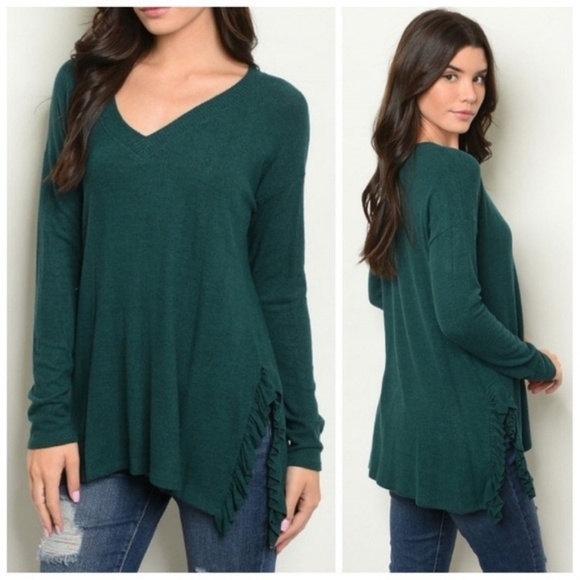 Kala Vella Tops - BEAUTIFUL SOFT GREEN RUFFLE TOP
